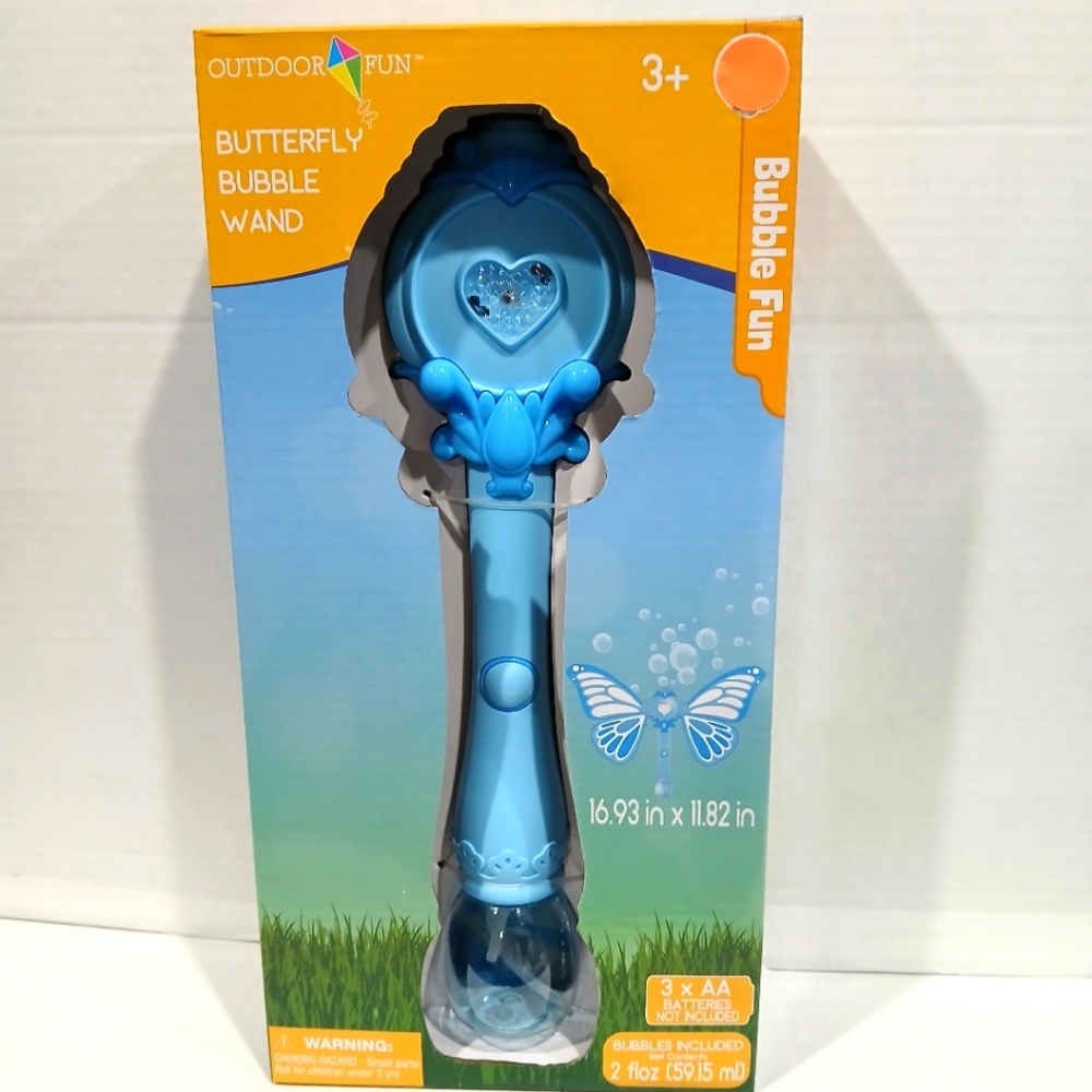 Outdoor Fun Butterfly Bubble Wand